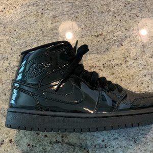 Women's Air Jordan - Black Patent Leather